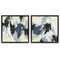 Stupell Industries Muted Blue Green Abstract Patches 2 pc Framed Floater Canvas Wall Art Set Design by June Erica Vess
